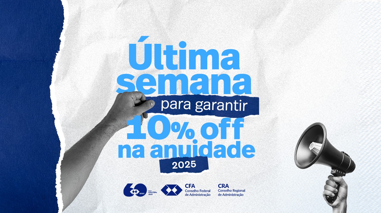 No momento, você está visualizando Anuidade 2025: prazo para pagamento com 10% de desconto está acabando