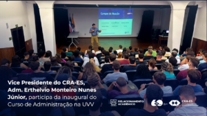 Leia mais sobre o artigo CRA-ES participa da aula inaugural do Curso de Administração na UVV